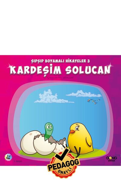 Gong 3-7 Yaş Eğitici Öğretici Okul Öncesi Kardeşim Solucan Boyamalı Çocuk Hik...