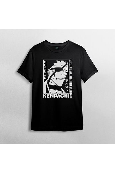 Pixxa Μπλουζάκι με λαιμόκοψη Zaraki Kenpachi Bleach - 100% βαμβάκι, Μοντέλο 2
