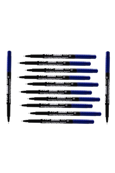 inox Çıkmayan Asetat & Cd Kalemi Mavi S 12'li Paket