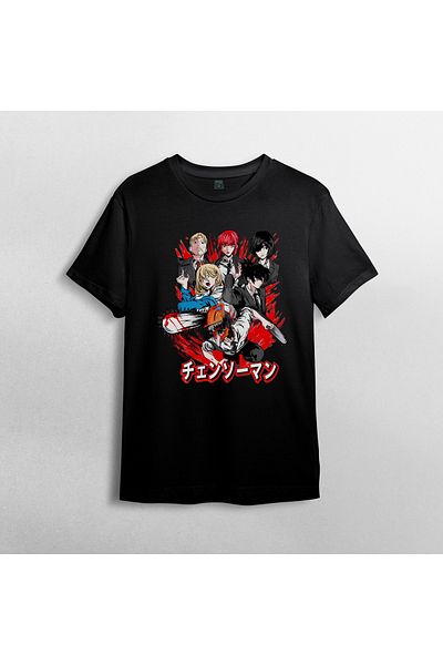 Pixxa Μπλουζάκι Chainsaw Man Crew Neck 100% βαμβακερό - 9
