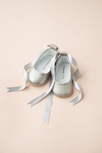 Banamio Diana Ribbon Genuine Leather Baby Ballerina Shoes