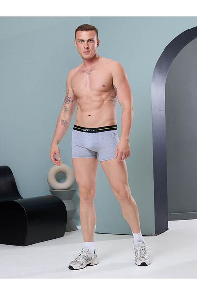 darkzone Ανδρικό μπόξερ από γκρι Lycra Cotton