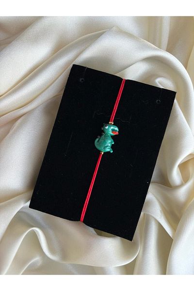 PEONY - peonyofficiall Dinosaur Glass Murano Bracelet Red String Double String Bracelet