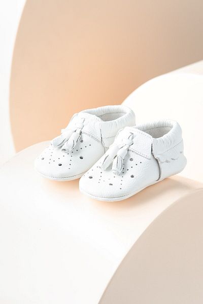 Banamio Julian Genuine Leather Tasseled Baby Loafer Shoes