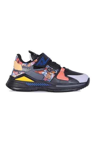 M.P. Winter Children's Sports Shoes - Waterproof, Non-Slip, Comfortable Leather, Black Lighted Eva Sole