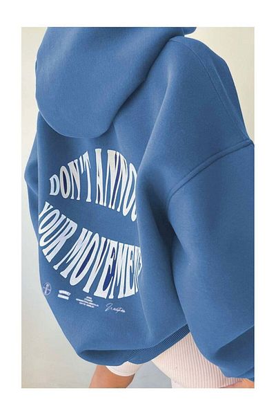 Trendseninle Φούτερ Dont Hoodie Indigo Blue