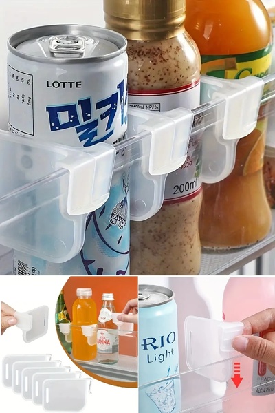 BİTERSE 5Pcs Refrigerator Shelf Separator Adjustable Cabinet Drawer Organizer