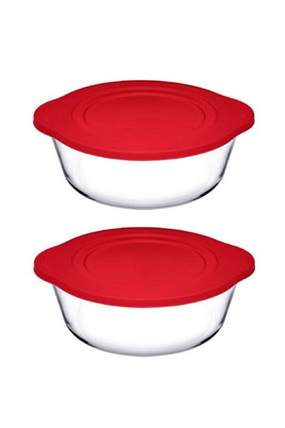 Paşabahçe 59001 2100 Cc Round Pyrex Pot with Lid
