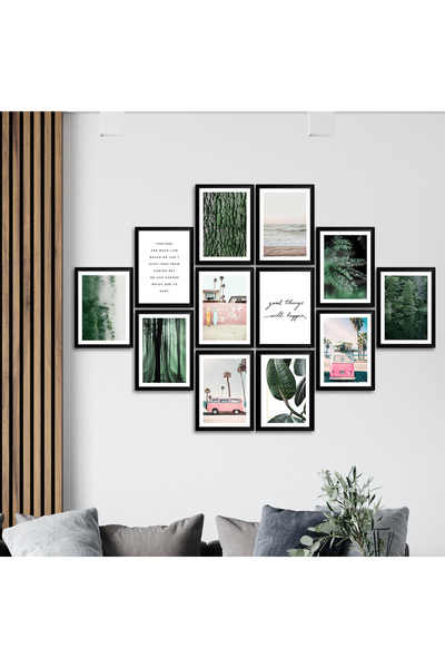 Asey Home 12 Parça Çerçeve Görünümlü Mdf Tablo Seti Asey-12-2383