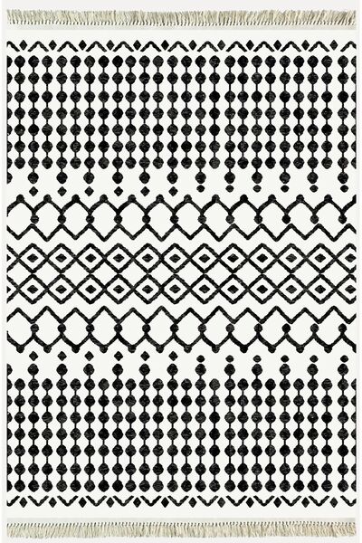 kilim home سجادة قطنية 65 سجادة منسوجة ذات زخارف إسكندنافية سوداء حديثة مزخرف...