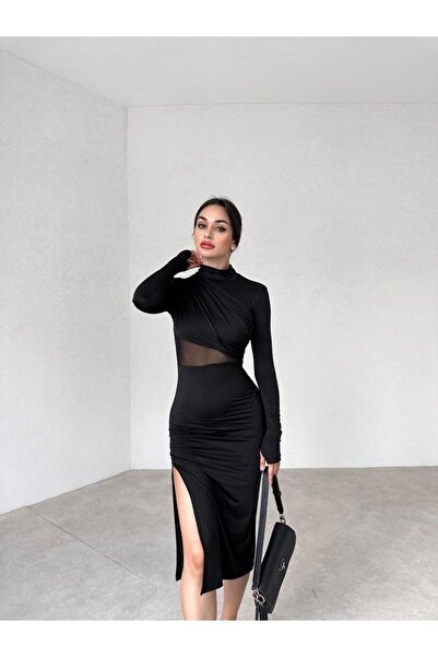 LİSAA BUTİK ΔΙΑΦΑΝΕΣ ΜΙΝΤΙ ΦΟΡΕΜΑ ΜΑΥΡΟ ΜΕ ΦΑΡΜΑΚΕΥΤΙΚΟ ΚΑΛΤΣΙ