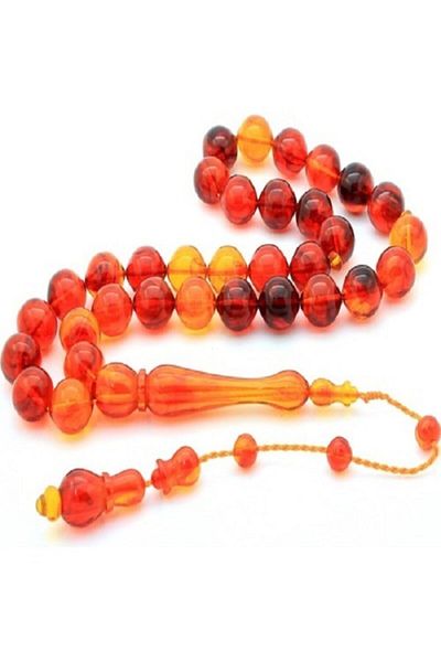 RD EKOAVM 10 Mm Large Grained Variegated Polish Amber Prayer Beads