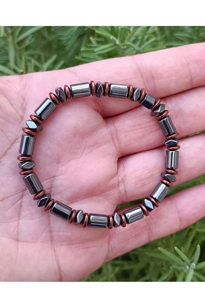 RD EKOAVM Natural Hematite Stone Men's and Women's Bracelet