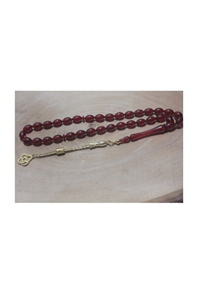 RD EKOAVM Rozariu acrilic de 6 mm tăiat orz cu un singur ciucuri placat cu aur