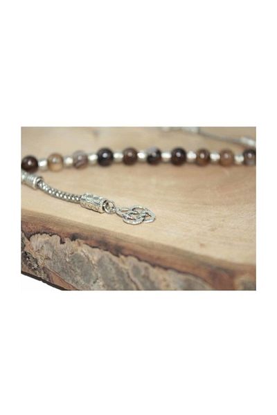 RD EKOAVM 8 Mm Veined - Agate Zaza Rosary and Kazaz Tip Rosary Rdt2403