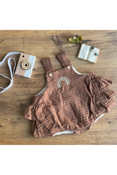 Mini Chics Oat Zero Sleeve Baby Salopet