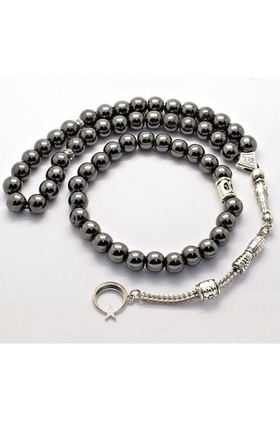 RD EKOAVM Natural Hematite Stone Prayer Beads and Bracelet Set