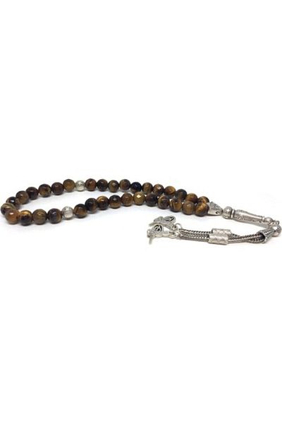 RD EKOAVM Unisex Faceted Cut Tiger Eye Rosary