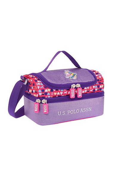 U.S. Polo Assn. ASSN. POLO SUA. 24161-24164 - Geantă de prânz și școală cu două compartimente pentru fete MOV