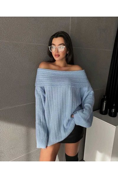 KNİTİCAL TEKSTİL Textil Knitical - Pulover sezonier cu umeri