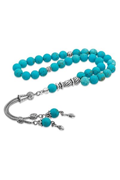 RD EKOAVM Mărgele de rugăciune din piatră turcoaz naturală