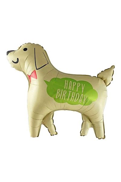 DÜVENCİ TİCARET 76X70 cm Happy Birthday Printed Dog Foil Balloon