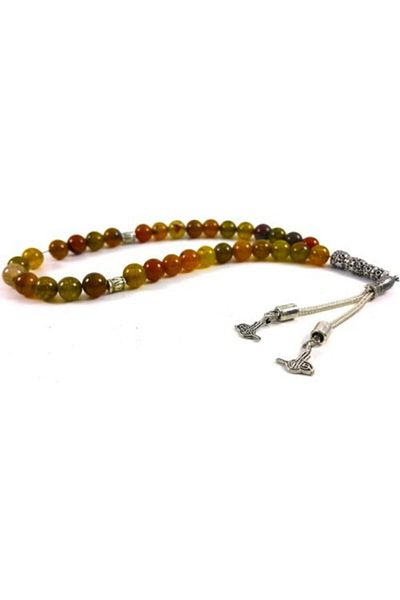 RD EKOAVM Natural Stone Agate Rosary 8 mm Globe Cut Idin-dgt2