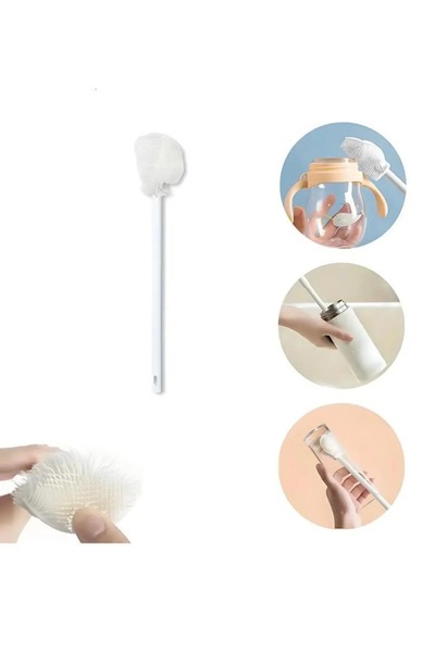 safestore Flexible Silicone Cleaner Brush - Baby Bottle Glass, Bottle Jar, Thermos Flask Washing Sponge