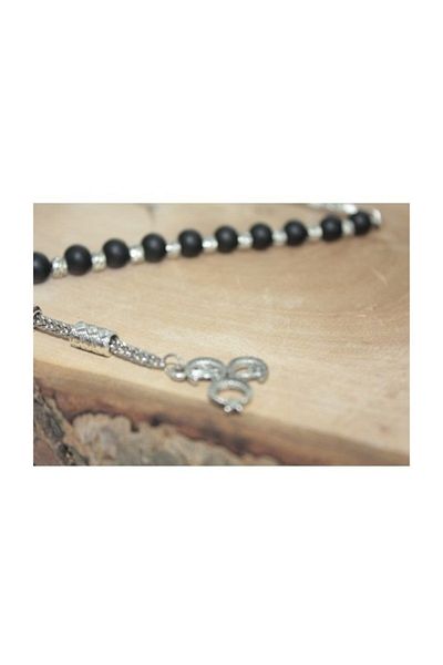 RD EKOAVM Onyx Zaza Rosary 3 Crescent Tip Zaza Rosary Rdt2393 8 mm