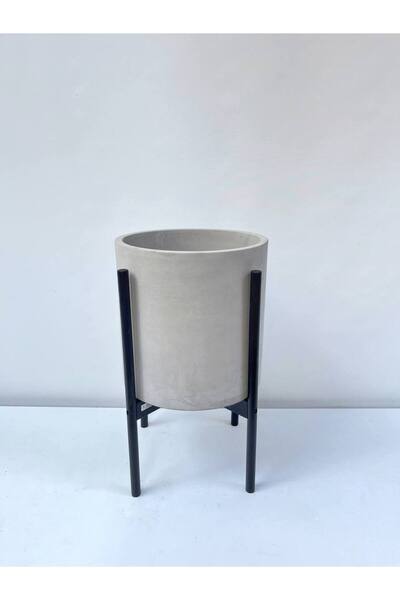 Silis Ayaklı silindir beton saksı 32*32*55 cm