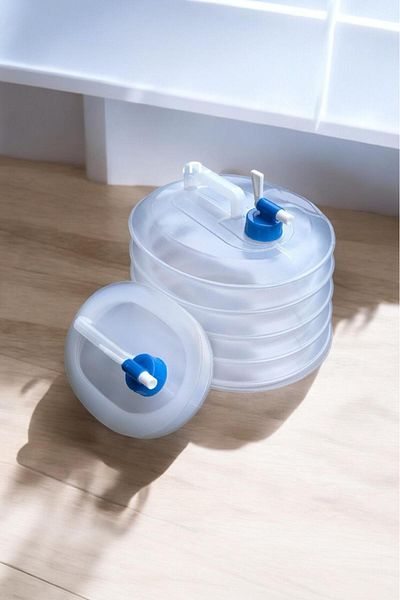 Sezka Life 5L Capacity Folding Water Bottle with Tap - Picnic and Car Interior Portable