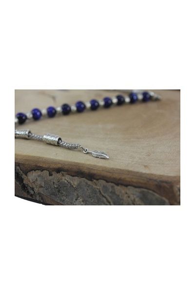RD EKOAVM 8 Mm Blue Tiger Eye Zaza Rosary Leaf Tipped Zaza Rosary Rdt2378