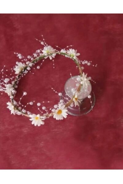 Merveparti Στέμμα με πέρλες παπατίας, νυφικό στέμμα, στέμμα εγκυμοσύνης