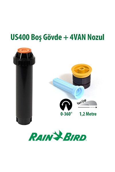 Rainbird Rain Bird 4VAN Sprey Nozulu 1,2 Mt. ve US400 Boş Gövde Seti