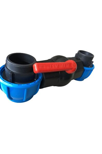 JETPLAST 90" Coupling Valve Ball PVC Valve 90