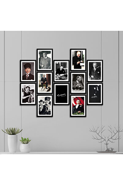 Genel Markalar 12 Parça Çerçeve Görünümlü MDF Tablo Seti Asey-12-2399