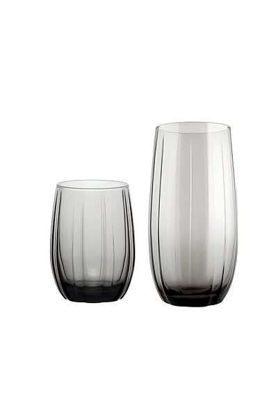 Paşabahçe Linka Glass Set Gray Color 12 Pieces for 6 People