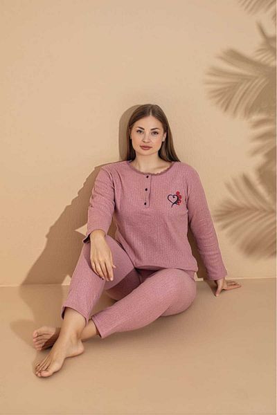 LİLA İÇ GİYİM Wide Fit - Set de pijamale cu mânecă lungă Mother