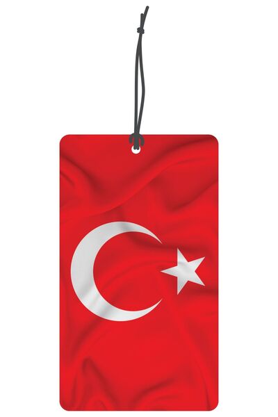 ByMeyla Türk Bayrağı Tasarımlı Dekoratif Oto Kokusu ve Oto Aksesuarı