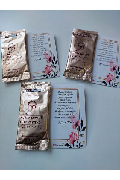 Lilamor 10 Adet Okula Hoş Geldin Veli Hediyesi Tek içimlik Türk Kahvesi