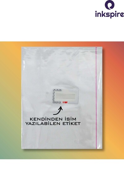 inkspire Transparent White Book Cover - with Labels, Adjustable 10 Pieces, Self-Adhesive Edge