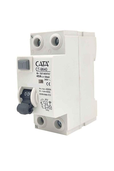 Cata Monophase Residual Current Relay 2x40A 30mA Ct-9640