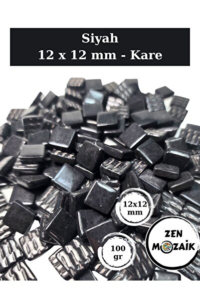 Zen Mozaik Sanatsal Mozaik Çalışmalarınız için 12x12 mm - Kare Cam Mozaik Taş...