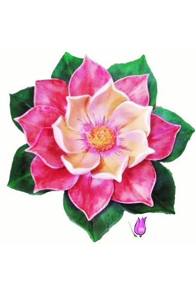 morlalem m 28cm Dev Gül Çiçek Lotus Çiçeği Silikon Kalıp K-956, Polyester Taş...