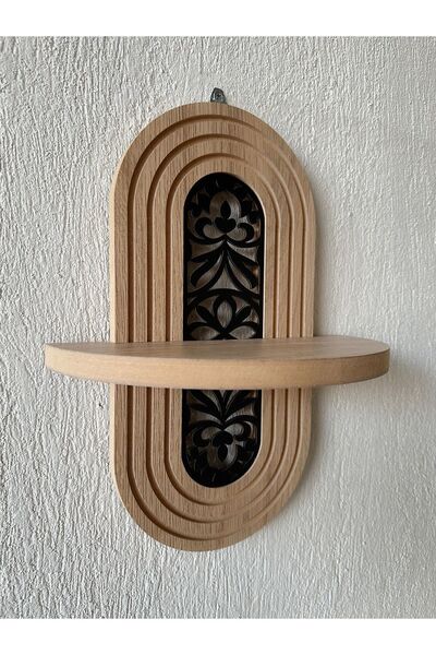 Step and Maker Raft de perete din lemn cu model (MDF)