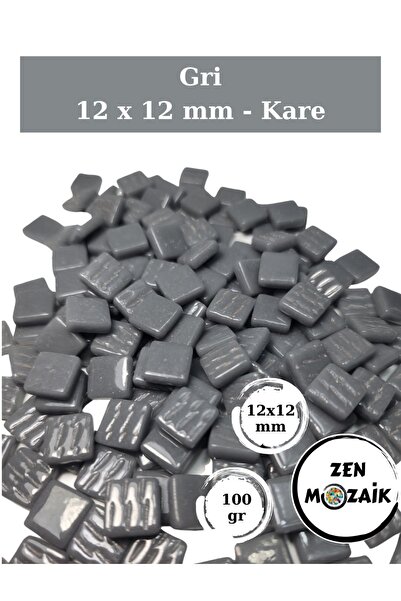 Zen Mozaik Sanatsal Mozaik Çalışmalarınız için 12x12 mm - Kare Cam Mozaik Taş...