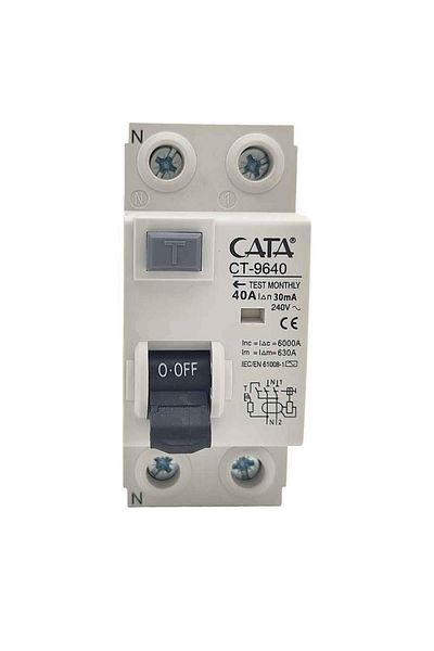 Cata Monophase Residual Current Relay 2x40A 30mA Ct-9640