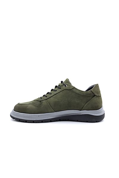 Hammer Jack Γνήσιο δέρμα Nubuck - Ανδρικά παπούτσια Comfort με λάστιχο και πράσινο χακί