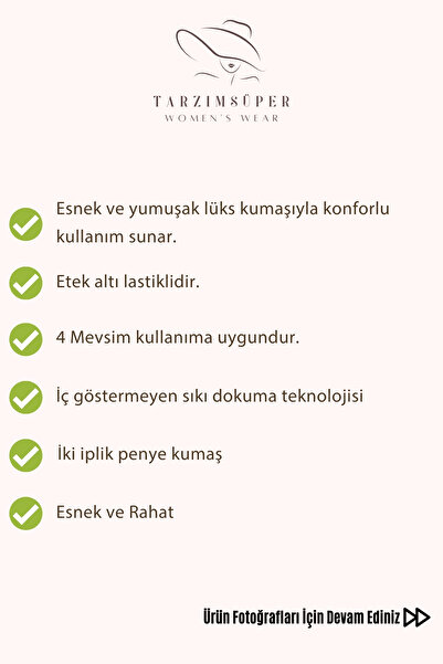 tarzımsüper Plus Size New Season Stretchy Comfort Model Soft Fabric Striped Long Sleeve Two Thread Combed Cotton Tunic