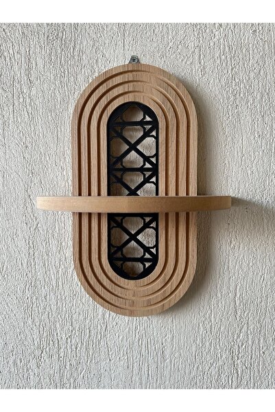 Step and Maker Raft de perete din lemn cu model (MDF)